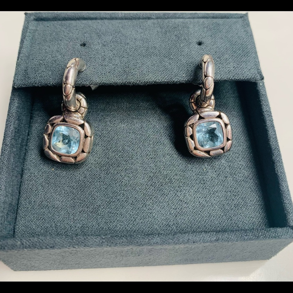 Batu Kali Topaz Ear drop earrings